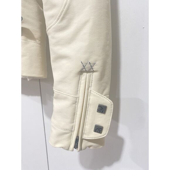 Mountain Hardware Women Jacket Sz S/P Nylon Blend Fleece Hoodie Cream/Beige - Picture 6 of 16